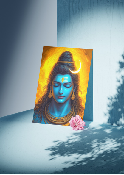 Divine Lord Shiva Meditating Poster| Premium Spritual Wall Art |