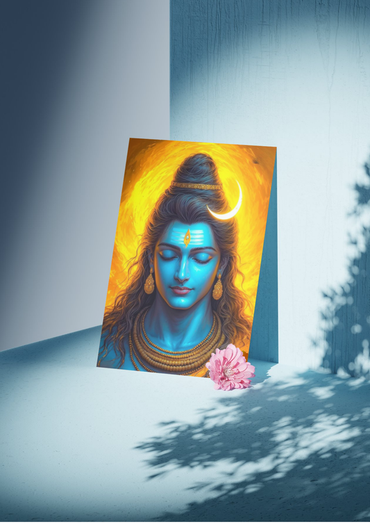 Divine Lord Shiva Meditating Poster| Premium Spritual Wall Art |