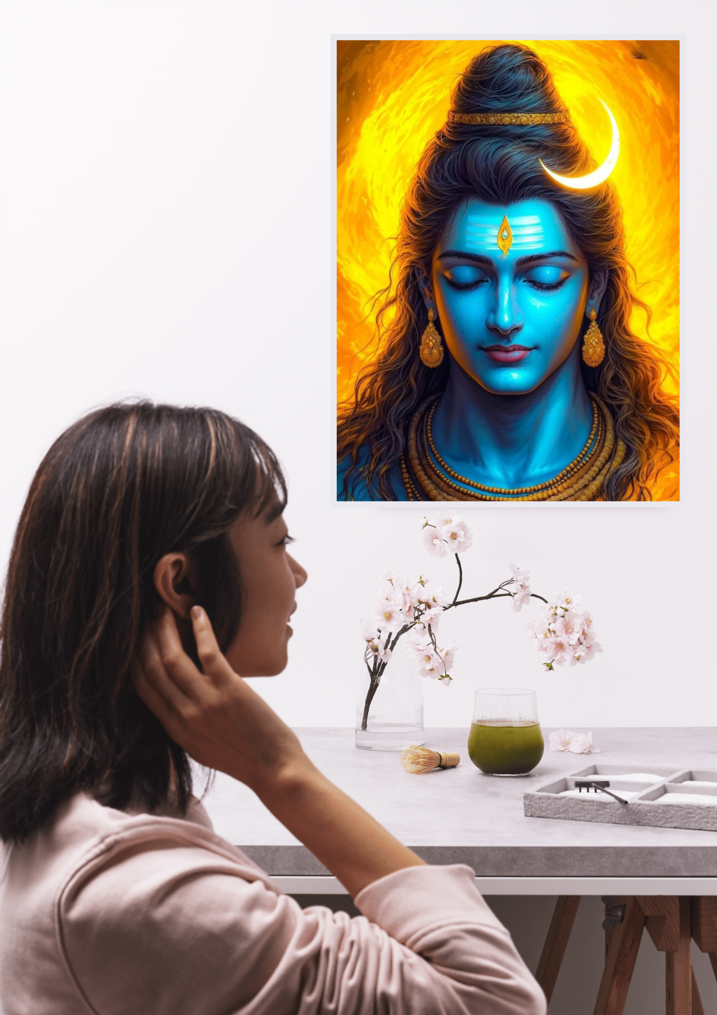 Divine Lord Shiva Meditating Poster| Premium Spritual Wall Art |